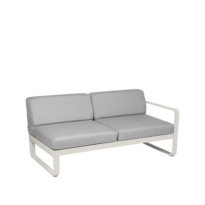 Bellevie Right modulsofa - 2-seters Clay grey, flannel grey pute - Fermob