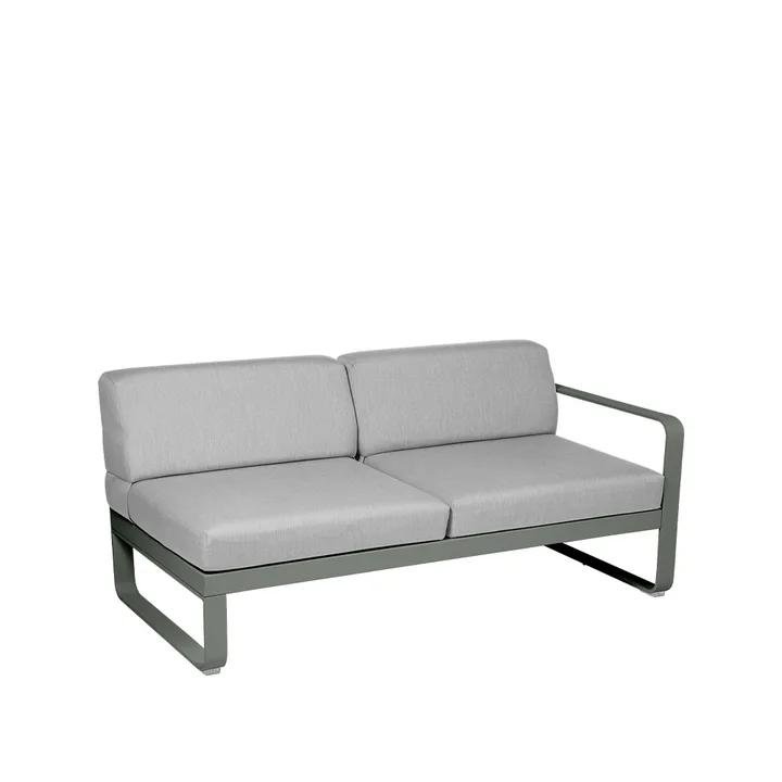 Bellevie Right modulsofa - 2-seters Rosemary, flannel grey pute - Fermob