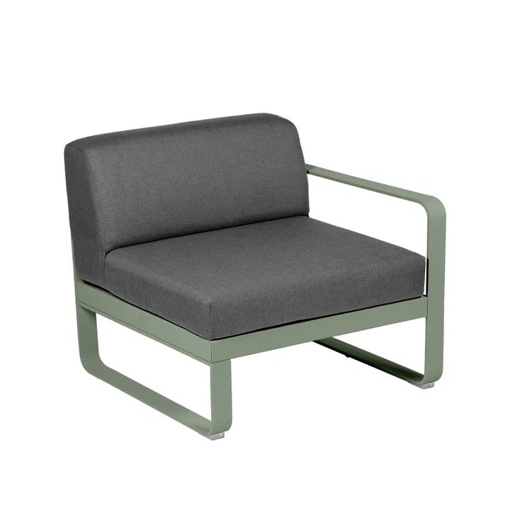 Bellevie Right modulsofa - Cactus, graphite grey pute, 1-seter - Fermob