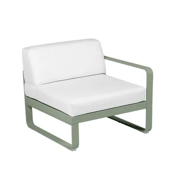 Bellevie Right modulsofa - Cactus (grønn), off-white pute, 1-sete - Fermob
