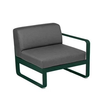 Bellevie Right modulsofa - Cedar green (grønn), graphite grey pute, 1-seter - Fermob