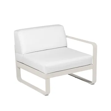 Bellevie Right modulsofa - Clay grey (grå), off-white pute, 1-seter - Fermob