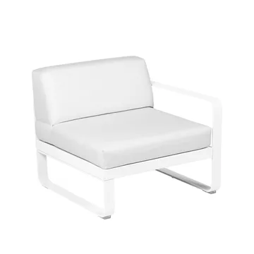 Bellevie Right modulsofa - Cotton white (hvit), off-white pute, 1-sete - Fermob