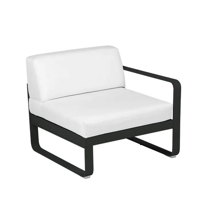 Bellevie Right modulsofa - Liquorice, off-white pute, 1-sete - Fermob