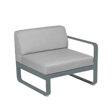 Bellevie Right modulsofa - Storm grey (grå), flannel grey pute, 1-seter - Fermob