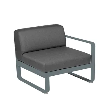Bellevie Right modulsofa - Storm grey (grå), graphite grey pute, 1-seter - Fermob