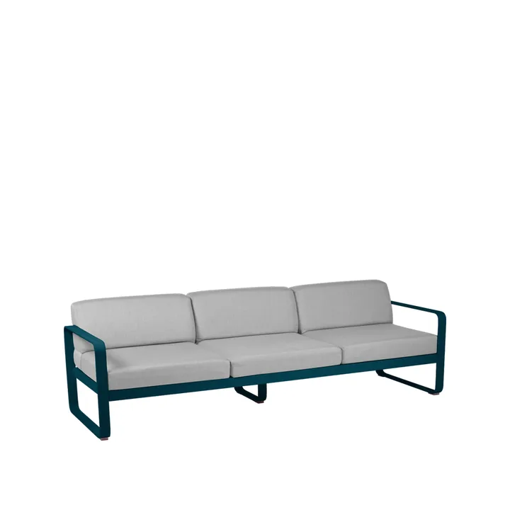 Bellevie sofa - 3-seters Acapulco blue (blå), flannel grey pute - Fermob