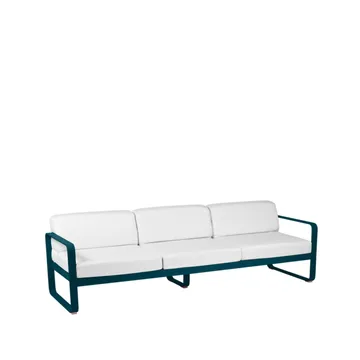Bellevie sofa - 3-seters Acapulco blue (blå), off-white pute - Fermob