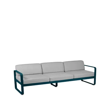 Bellevie sofa - 3-seters Acapulco blue, flannel grey pute - Fermob