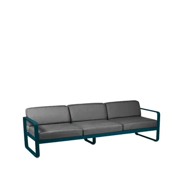 Bellevie sofa - 3-seters Acapulco blue, graphite grey pute - Fermob