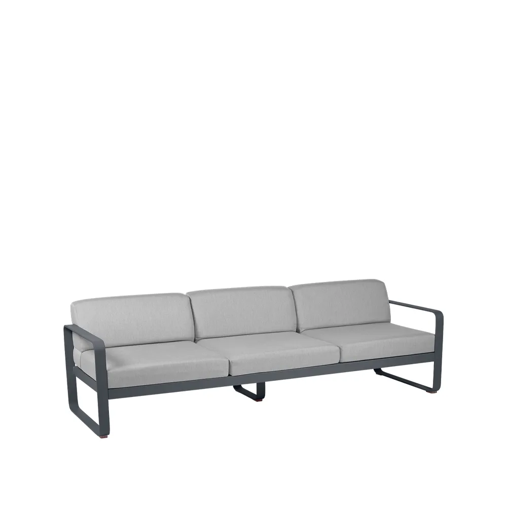 Bellevie sofa, 3-seters Anthracite, flannel grey pute Fermob