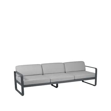 Bellevie sofa - 3-seters Anthracite (grå), flannel grey pute - Fermob