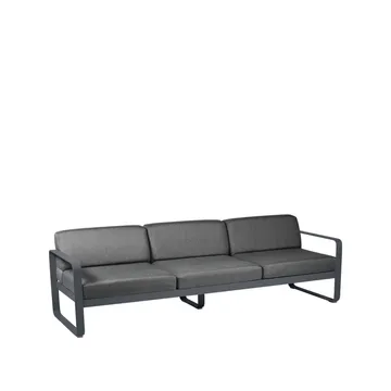 Bellevie sofa - 3-seters Anthracite (grå), graphite grey pute - Fermob