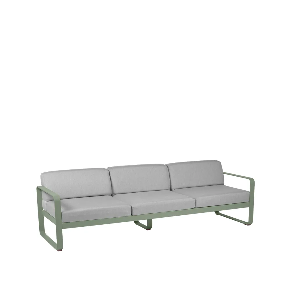 Bellevie sofa, 3-seters Cactus (grønn), flannel grey pute Fermob