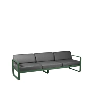 Bellevie sofa - 3-seters Cedar green (grønn), graphite grey pute - Fermob