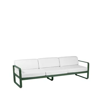 Bellevie sofa - 3-seters Cedar green (grønn), off-white pute - Fermob