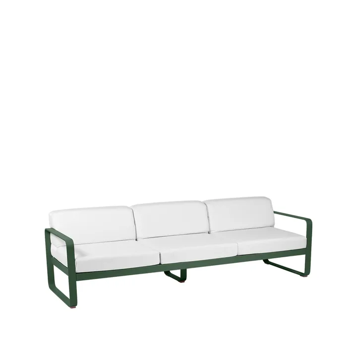Bellevie sofa - 3-seters Cedar green, off-white pute - Fermob