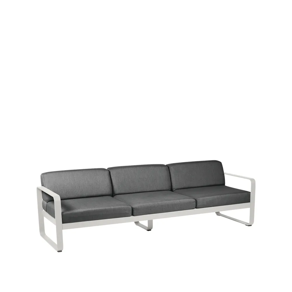 Bellevie sofa, 3-seters Clay grey (grå), graphite grey pute Fermob