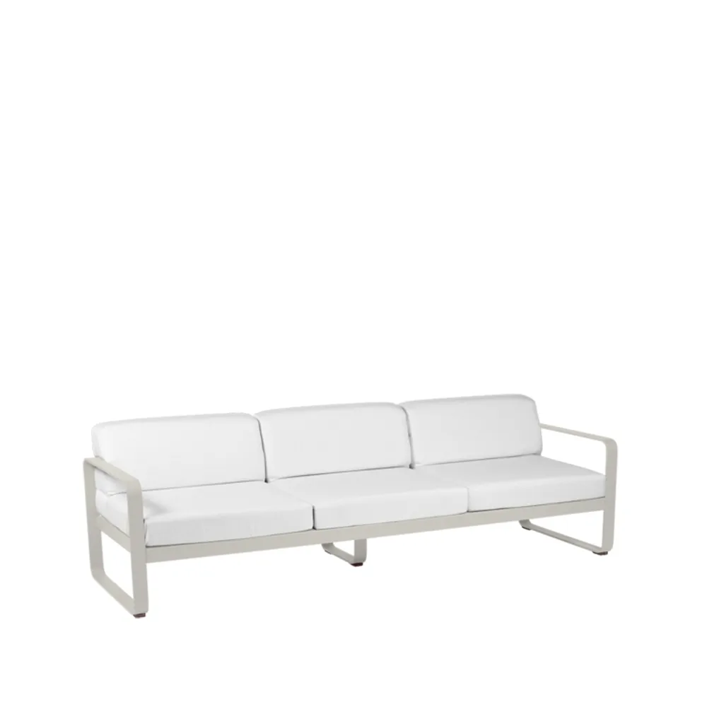 Bellevie sofa, 3-seters Clay grey (grå), off-white pute Fermob