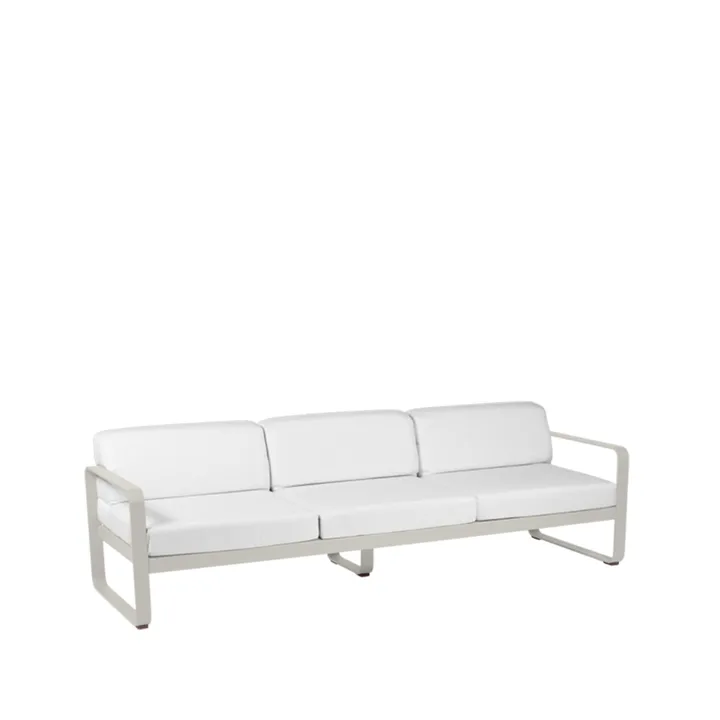 Bellevie sofa - 3-seters Clay grey (grå), off-white pute - Fermob