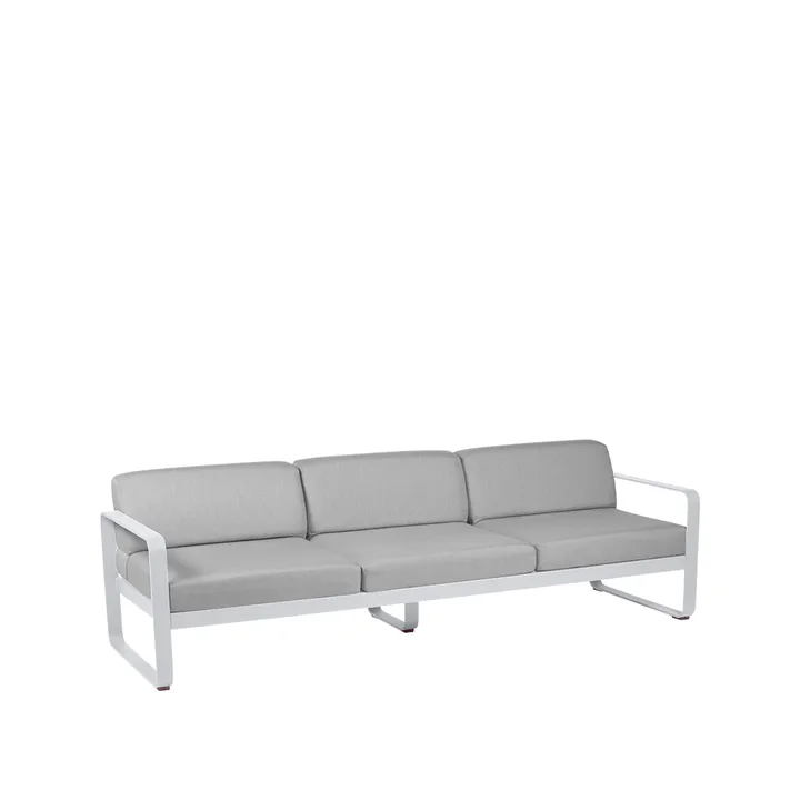 Bellevie sofa - 3-seters cotton white, flannel grey pute - Fermob
