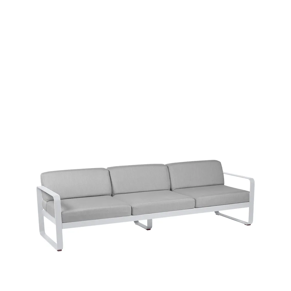 Bellevie sofa, 3-seters Cotton white (hvit), flannel grey pute Fermob