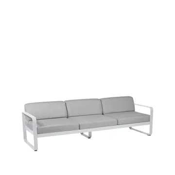 Bellevie sofa - 3-seters Cotton white (hvit), flannel grey pute - Fermob
