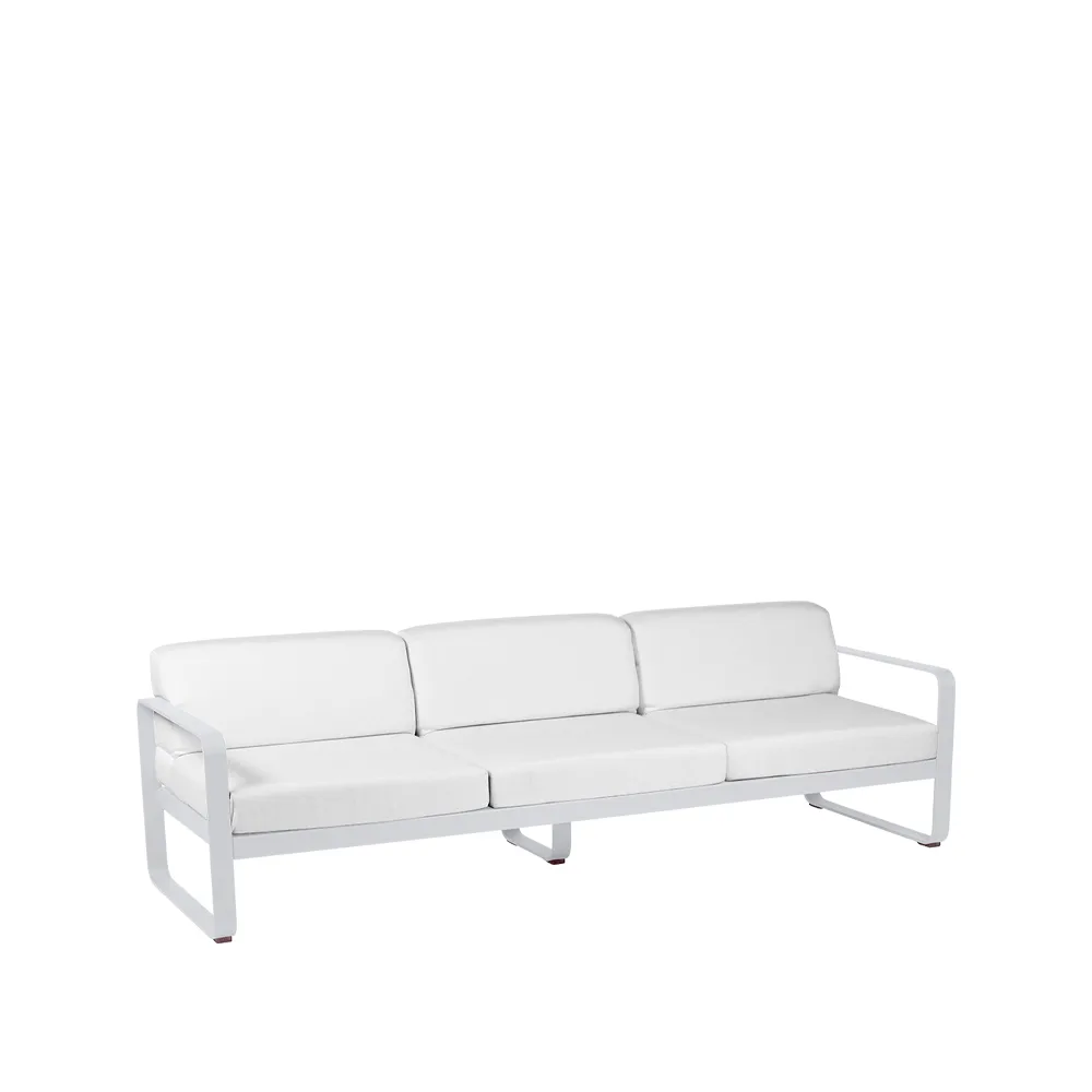 Bellevie sofa, 3-seters Cotton white (hvit), off-white pute Fermob