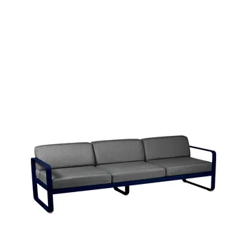 Bellevie sofa - 3-seters Deep blue (blå), graphite grey pute - Fermob