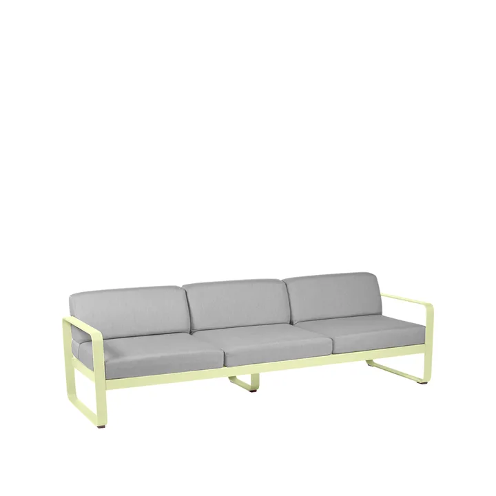 Bellevie sofa - 3-seters Frosted lemon, flannel grey pute - Fermob