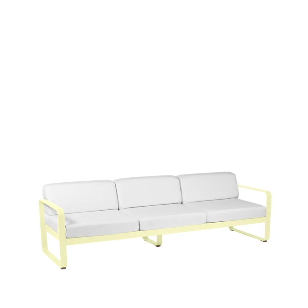 Bellevie sofa, 3-seters Frosted lemon (gul), off-white pute Fermob