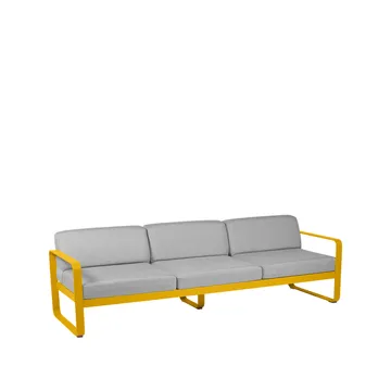 Bellevie sofa - 3-seters Honey (gul)-flannel grey pute - Fermob