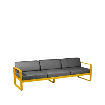 Bellevie sofa - 3-seters Honey (gul), graphite grey pute - Fermob
