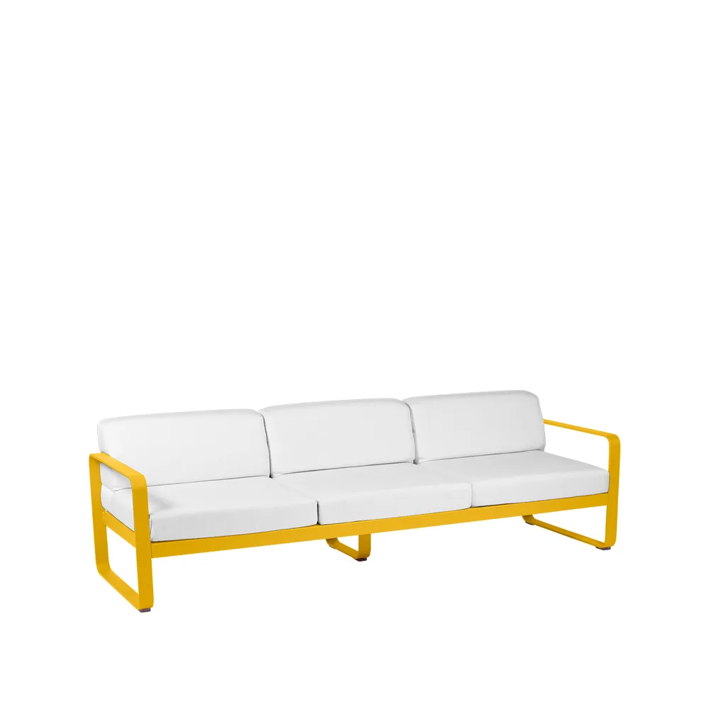 Bellevie sofa, 3-seters Honey (gul), off-white pute Fermob