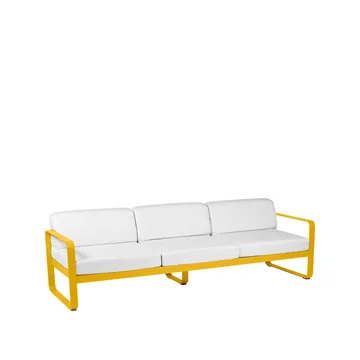 Bellevie sofa - 3-seters Honey (gul), off-white pute - Fermob