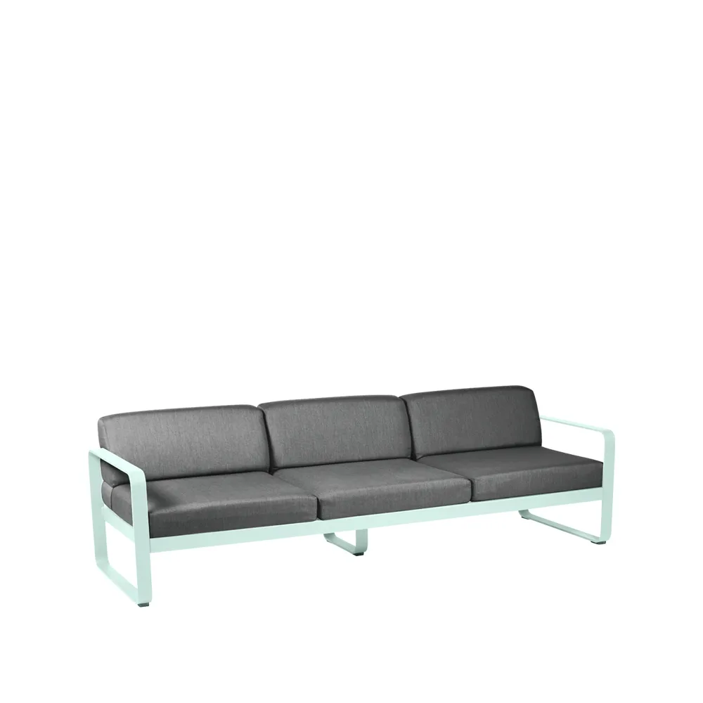 Bellevie sofa, 3-seters Ice mint, graphite grey pute Fermob