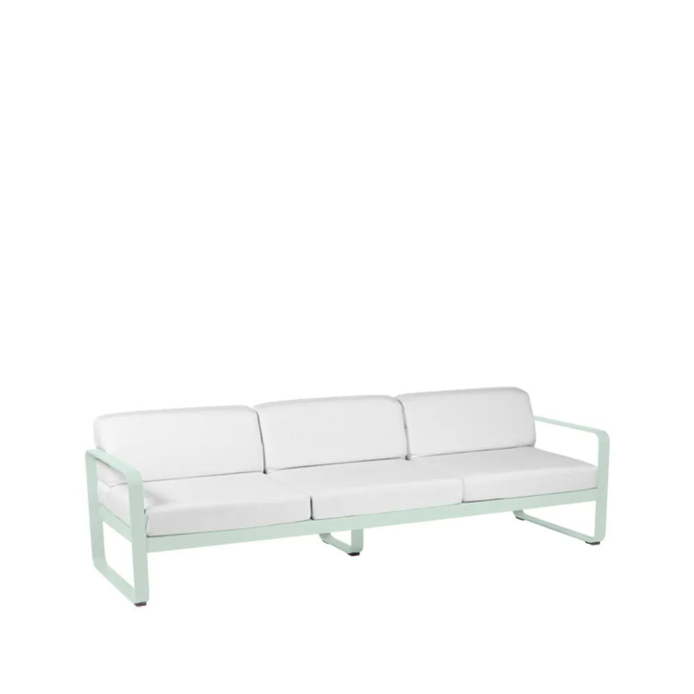 Bellevie sofa, 3-seters Ice mint (grønn)-off-white pute Fermob