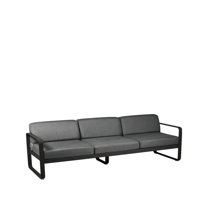 Bellevie sofa - 3-seters liquorice, graphite grey pute - Fermob