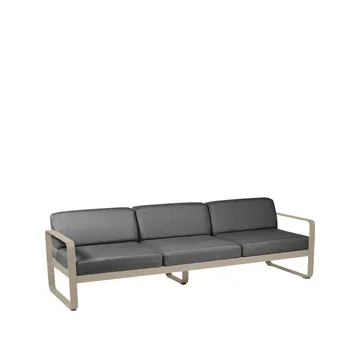 Bellevie sofa - 3-seters Nutmeg (beige), graphite grey pute - Fermob