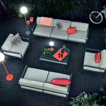 Bellevie sofa - 3-seters Red ochre, graphite grey pute - Fermob