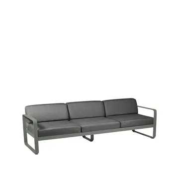 Bellevie sofa - 3-seters Rosemary, graphite grey pute - Fermob