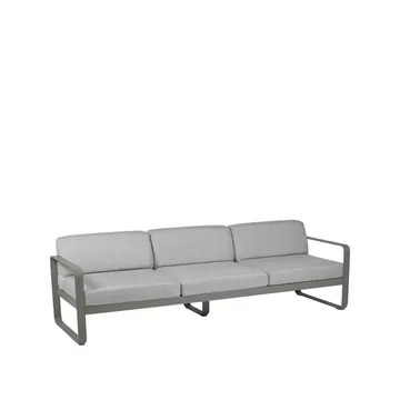 Bellevie sofa - 3-seters Rosemary (grønn), flannel grey pute - Fermob