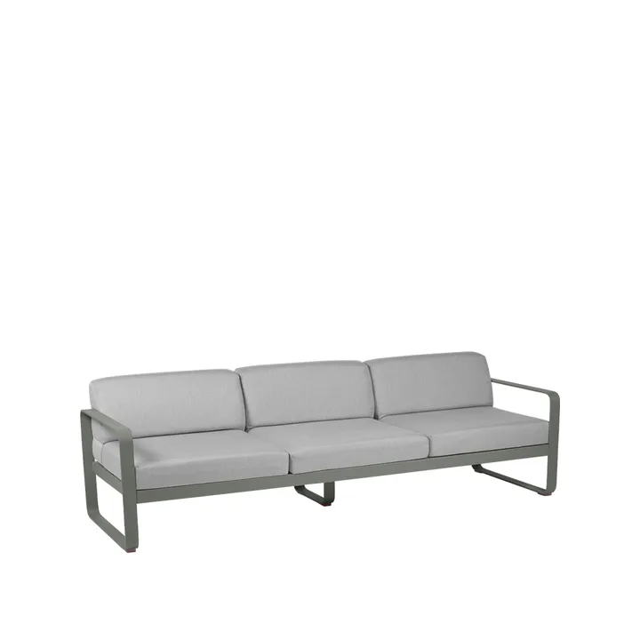Bellevie sofa - 3-seters Rosemary (grønn), flannel grey pute - Fermob