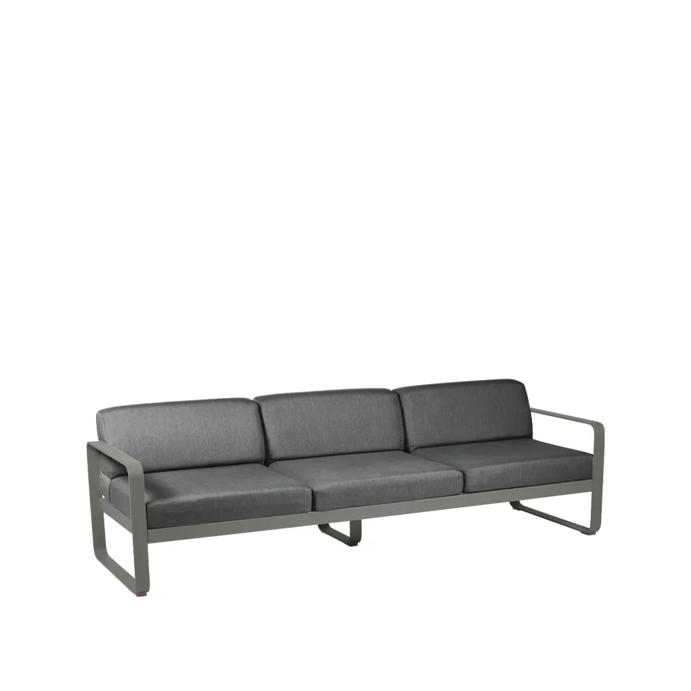 Bellevie sofa, 3-seters Rosemary (grønn), graphite grey pute Fermob