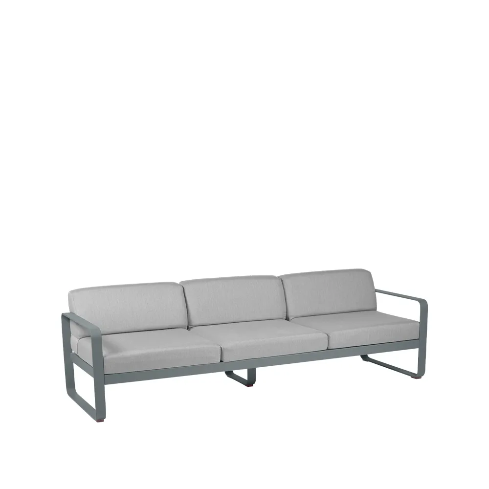 Bellevie sofa, 3-seters Storm grey, flannel grey pute Fermob