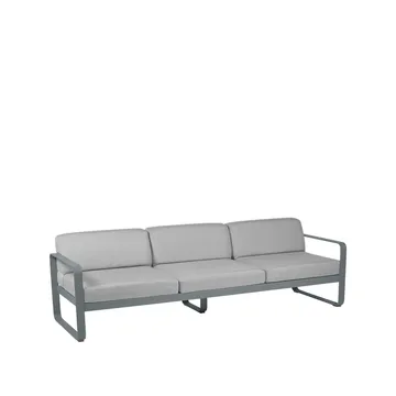 Bellevie sofa - 3-seters Storm grey (grå), flannel grey pute - Fermob
