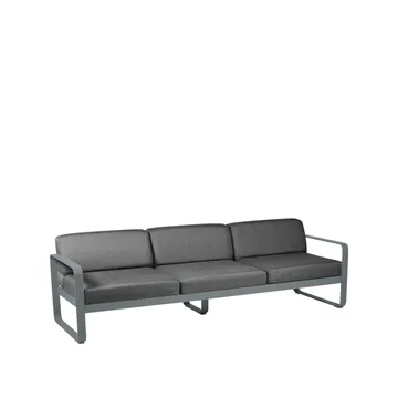 Bellevie sofa - 3-seters Storm grey (grå), graphite grey pute - Fermob