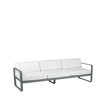 Bellevie sofa - 3-seters Storm grey (grå), off-white pute - Fermob