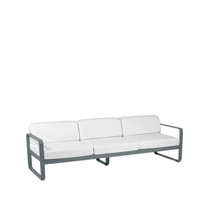Bellevie sofa - 3-seters Storm grey (grå), off-white pute - Fermob
