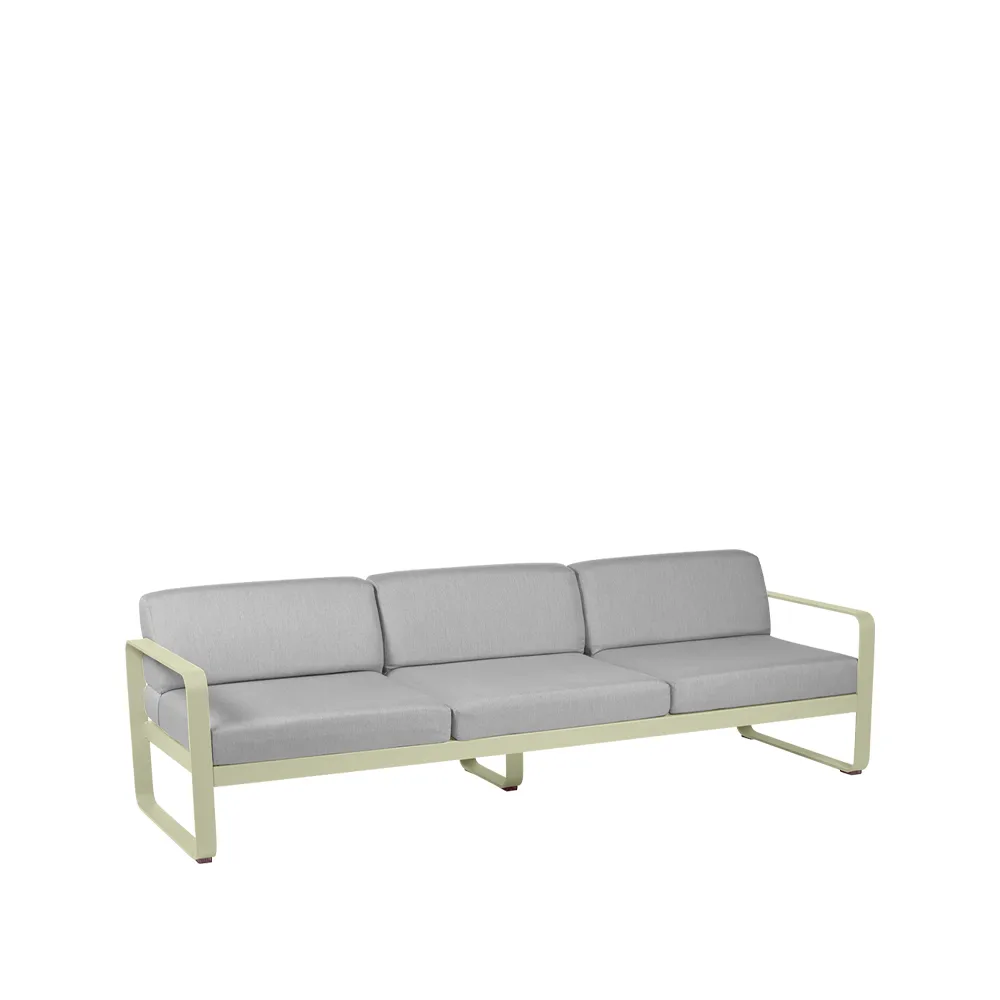 Bellevie sofa, 3-seters Willow green (grønn), flannel grey pute Fermob